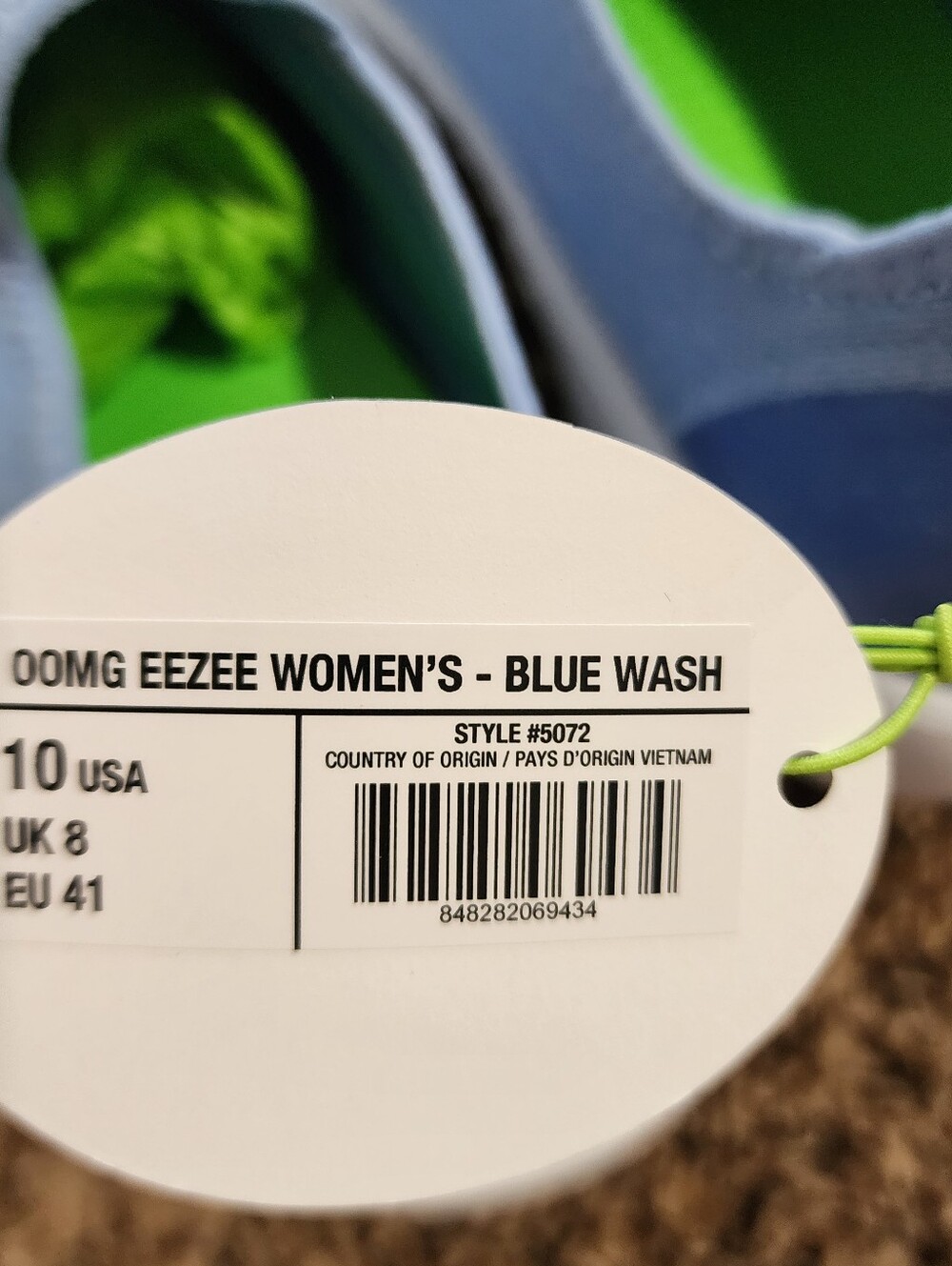 OOFOS OOmg Eezee Women Light Blue Size 10 Recovery Comfy Shoe NWT - Picture 6 of 7